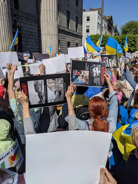 Dublin Rlanda Mayıs 2022 Rus Istilasına Karşı Protesto — Stok fotoğraf