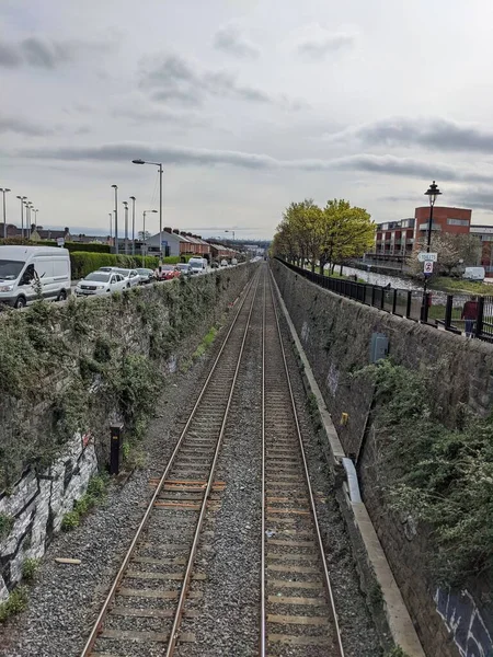 Ferrocarril Por Carretera Ciudad —  Fotos de Stock