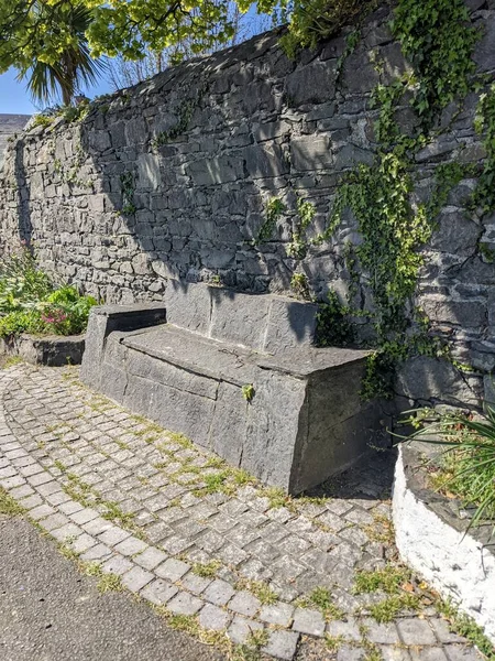 View Stone Bench Wall — Stock Photo, Image