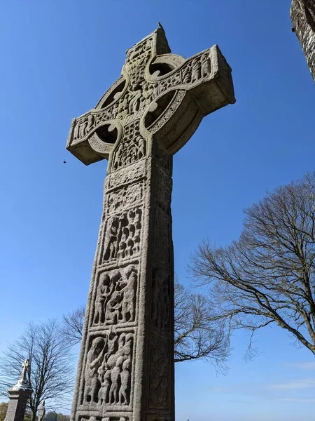 Magas Kereszt Monasterboice Temetőben Louth Írország — Stock Fotó
