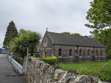 Galway 'deki güzel şapel binasının manzarası