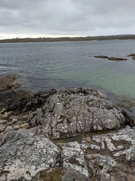 View Rocky Coast Sea Sky — Stok fotoğraf