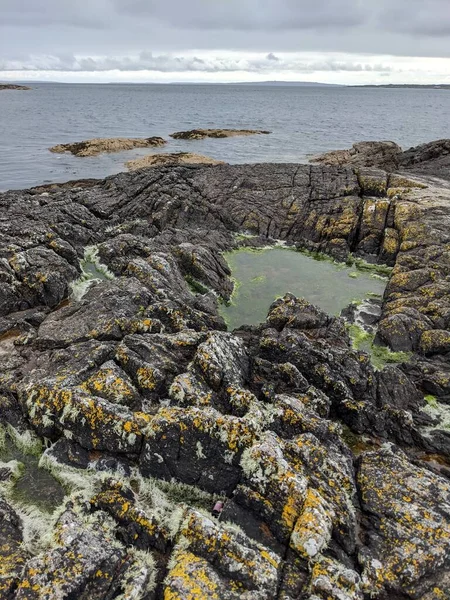 View Rocky Sea Coast Sky — Foto Stock