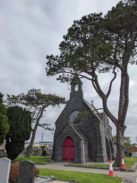 Capilla Piedra Caliza Tallada Los Terrenos Del Cementerio Bohermore Galway — Foto de Stock