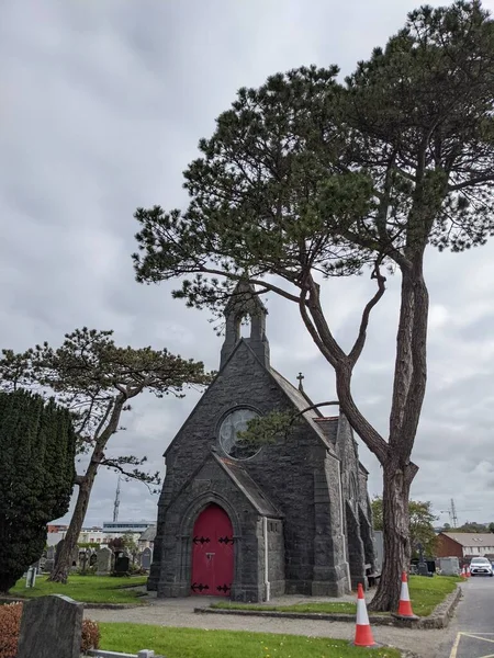 Carved Limestone Chapel Grounds Bohermore Cemetery Galway — 图库照片