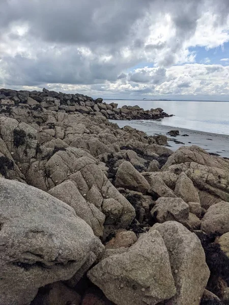 View Rocky Coast Sea Sky — ストック写真