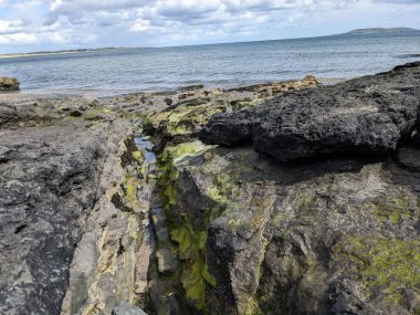 Deniz kıyısındaki kayaların manzarası