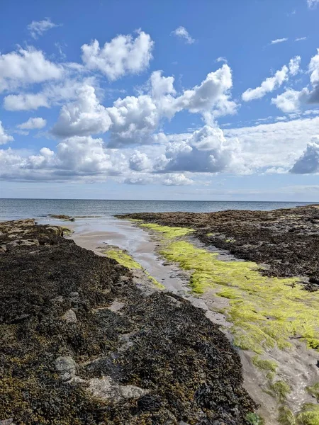 Küstenlandschaft Mit Blick Auf Das Meer Und Blauen Himmel — Stockfoto