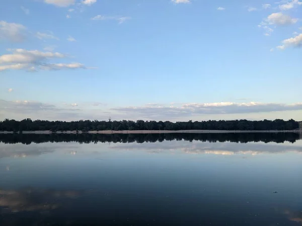 Blick Auf Den Fluss Dnipro Kyiw Ukraine — Stockfoto