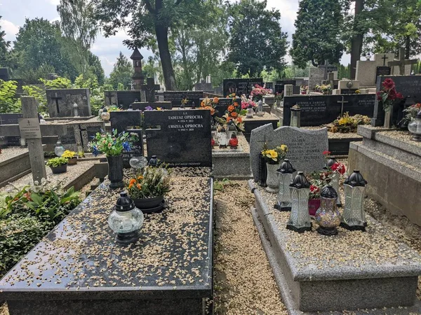 Cementerio Cmentarz Zwierzyniecki Cracovia Polonia — Foto de Stock