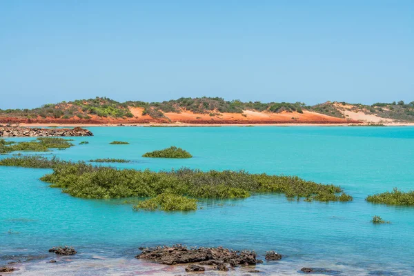 Kırmızı toprak, sarı kum ve turkuaz sularla Broome 'un çeşitli renkleri ve güzelliği.