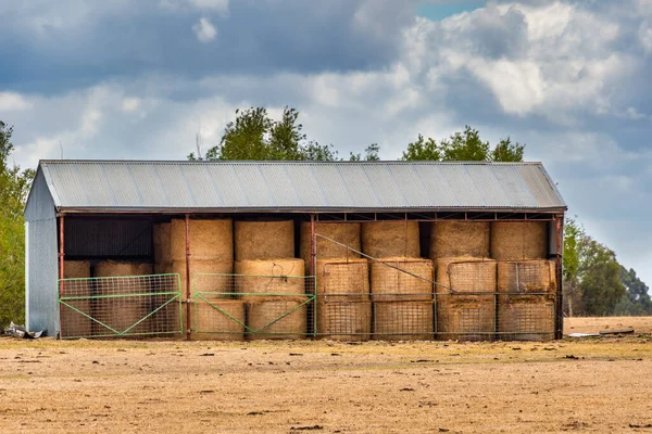 Hay Bale Shed Australian Countryside Perth Australia — Stock Photo, Image