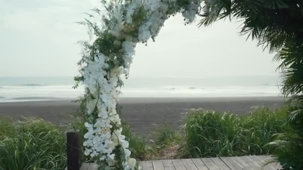 Arco Flores Desarrolla Viento Costa Del Pacífico Verano — Vídeo de stock