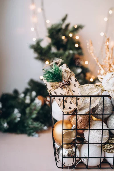 Presente Natal Ano Novo — Fotografia de Stock