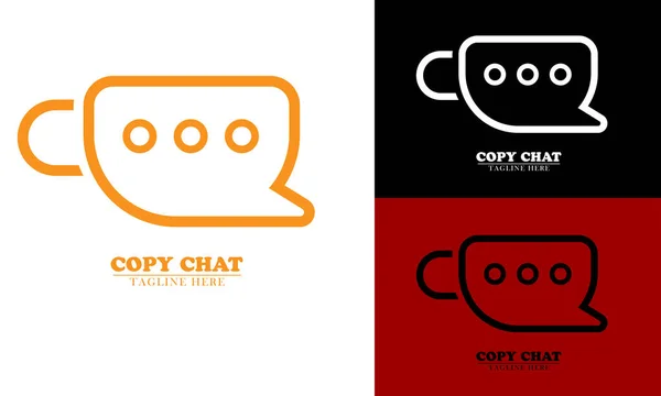 Кавова Чашка Значок Логотипу Соціальних Мереж Підходить Корпоративного Чату Кафе — стоковий вектор