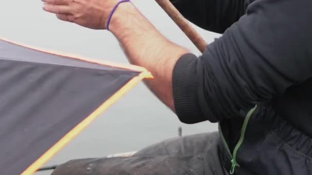 Fishing Lake River Tackle Bait Fish Bait Fishing Rod Spinning — Stock Video