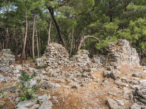 Ruinas Antigua Ciudad Phaselis Monumento Arquitectónico Famoso Turquía — Foto de Stock