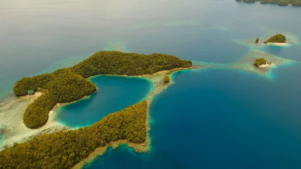 Archipiélago Con Lagos Foto Desde Una Altura — Foto de Stock