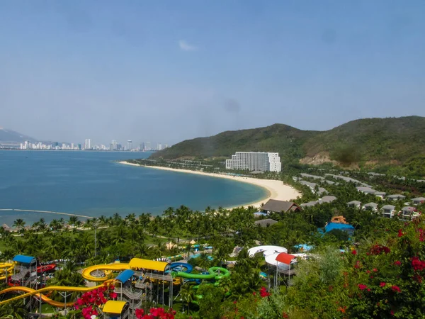 Nha Trang City Vietnam Mar 2020 Aerial View Vinpearl Resort — Stock Photo, Image