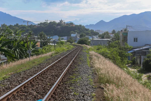 Railway Iron Bridge Beautiful Sunny Day Nha Trang City — Foto de Stock