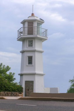 Vung Tau şehrindeki küçük deniz feneri manzarası, Vietnam