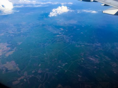 sky view from plane window in Vietnam