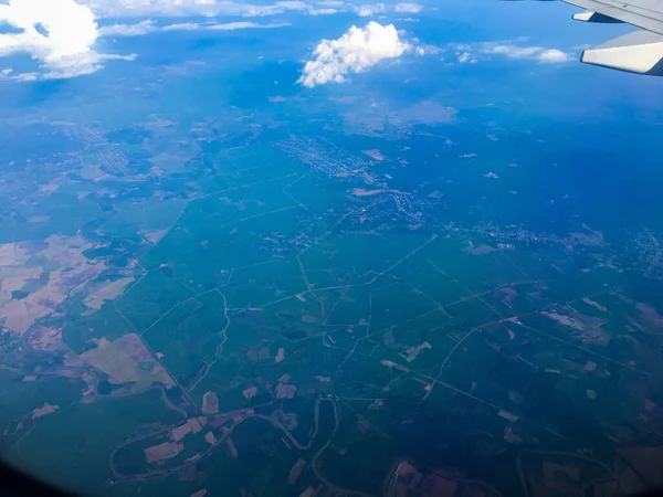 sky view from plane window in Vietnam
