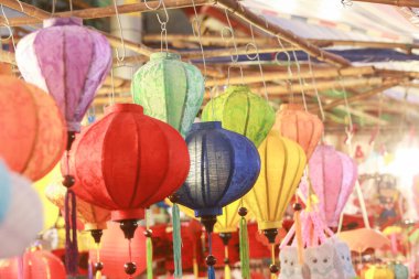 Lanterns decorate the mid-autumn festival in Ho Chi Minh Lantern Street Luong Nhu Hoc
