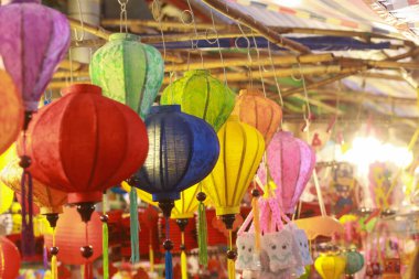 Lanterns decorate the mid-autumn festival in Ho Chi Minh Lantern Street Luong Nhu Hoc