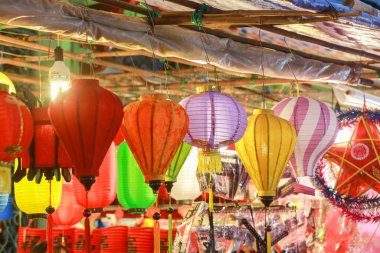 Lanterns decorate the mid-autumn festival in Ho Chi Minh Lantern Street Luong Nhu Hoc