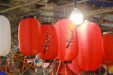 Lanterns decorate the mid-autumn festival in Ho Chi Minh Lantern Street Luong Nhu Hoc
