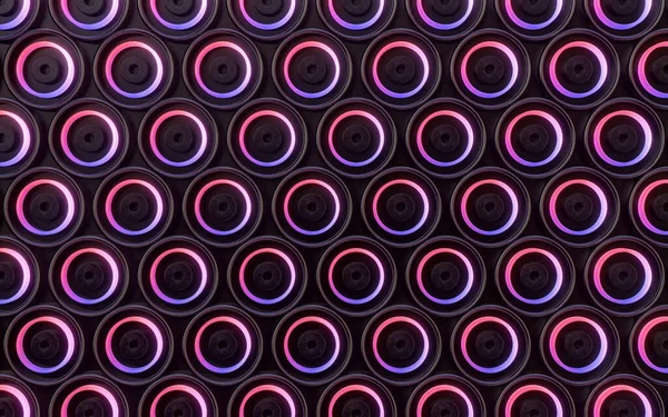 Circle Neon Light Dark Purple Luxury Abstract Geometric Circle Pattern — Stock Photo, Image