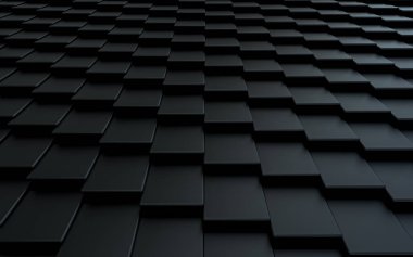 koyu lüks kare şekilli soyut arkaplan 3D görüntüleme