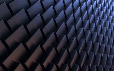 koyu lüks kare şekilli soyut arkaplan 3D görüntüleme
