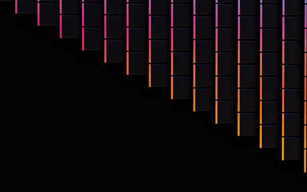 Ciemny Gradient Kwadratowy Kształt Luksusowy Abstrakcyjny Tło Renderowania — Zdjęcie stockowe