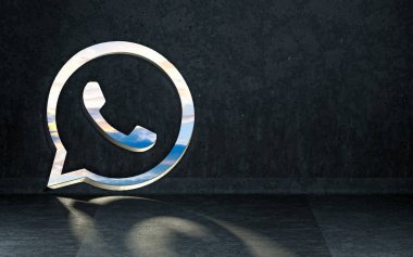 Içinde ne sapp sosyal simge gösteren güneş ışığı gerçekçi arkaplan 3D