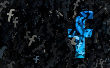 Web ve sosyal afiş reklamları için koyu renkli simgesel arkaplan imzası 3d
