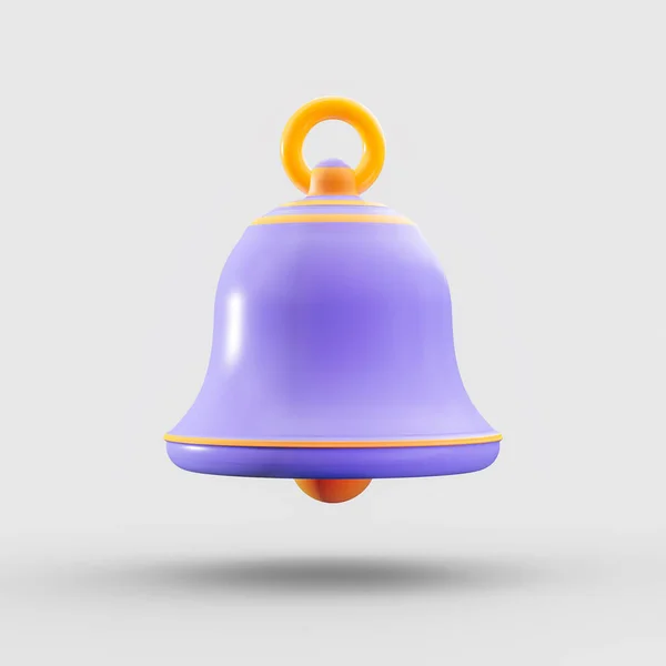 Bell Sign Message Chat Notification Icon White Background Render Concept — 스톡 사진