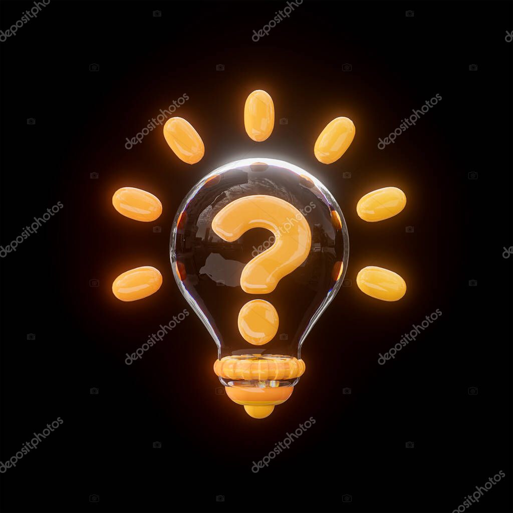 Signo Interrogación Bombilla Brillante Neón Signo Realista Brillante Sobre  Fondo — Foto de stock © ahmedsakib372@gmail.com #539332508, image size:1024x1024