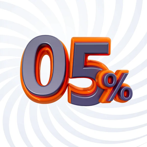 Percent Discount Online Shop Sale Banner Realistic Number Render Concept — Stock Photo, Image