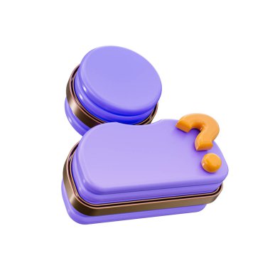 beyaz arkaplanda kullanıcı soru işareti 3d oluşturma konsepti