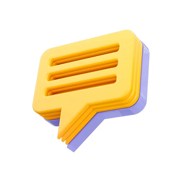 Message Speech Comment Icon Render Concept White Background — Stock Photo, Image