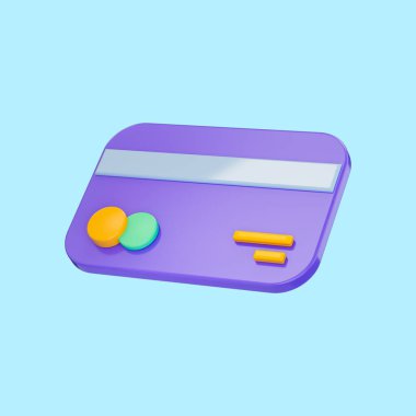 Kredi kartı simgesi 3d Para iadesi finans tasarrufu ve nakit para iadesi için hazırlama kavramı