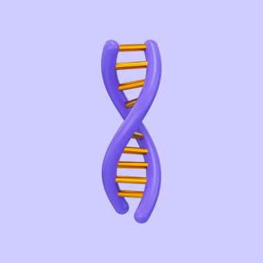 karikatür görünüm DNA ikonu genetik izole ve Deoksiribonükleik asit için 3d oluşturma kavramı