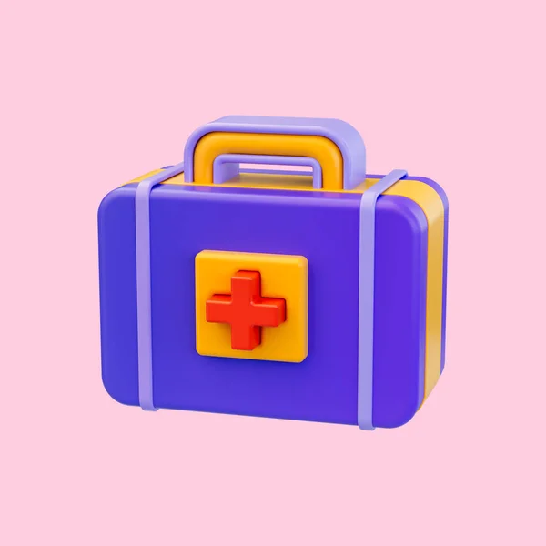 Medical Tool Box Render Concept Fast Aid Treatment Using Medical — Stock Photo, Image