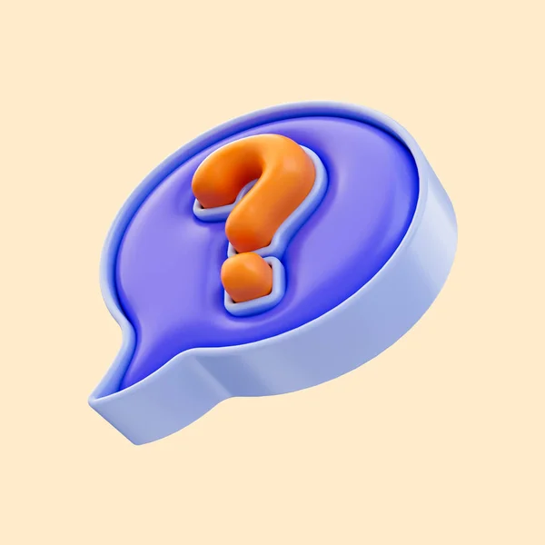 Comment Question Mark Icon Render Concept Communication Connection Asking Problem — 스톡 사진