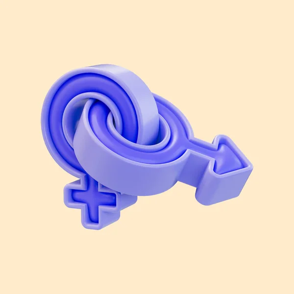 Mars Venus Icono Render Concepto Para Hombre Mujer Unidos Símbolos — Foto de Stock