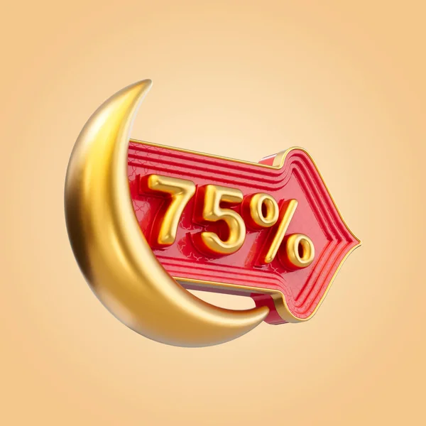 Prozent Ramadan Und Eid Rabatt Bieten Verkauf Etikett Badge Symbol — Stockfoto