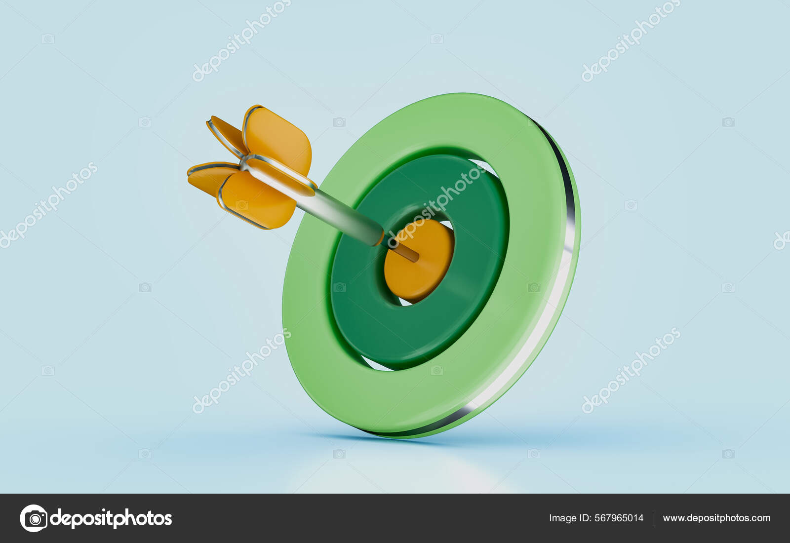 Arrows Hitting Center Target Success Business Concept Shooting.