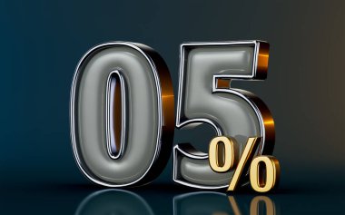 Yüzde 05 indirimli mega satış koyu arkaplan üzerinde cam etkisi sunar.